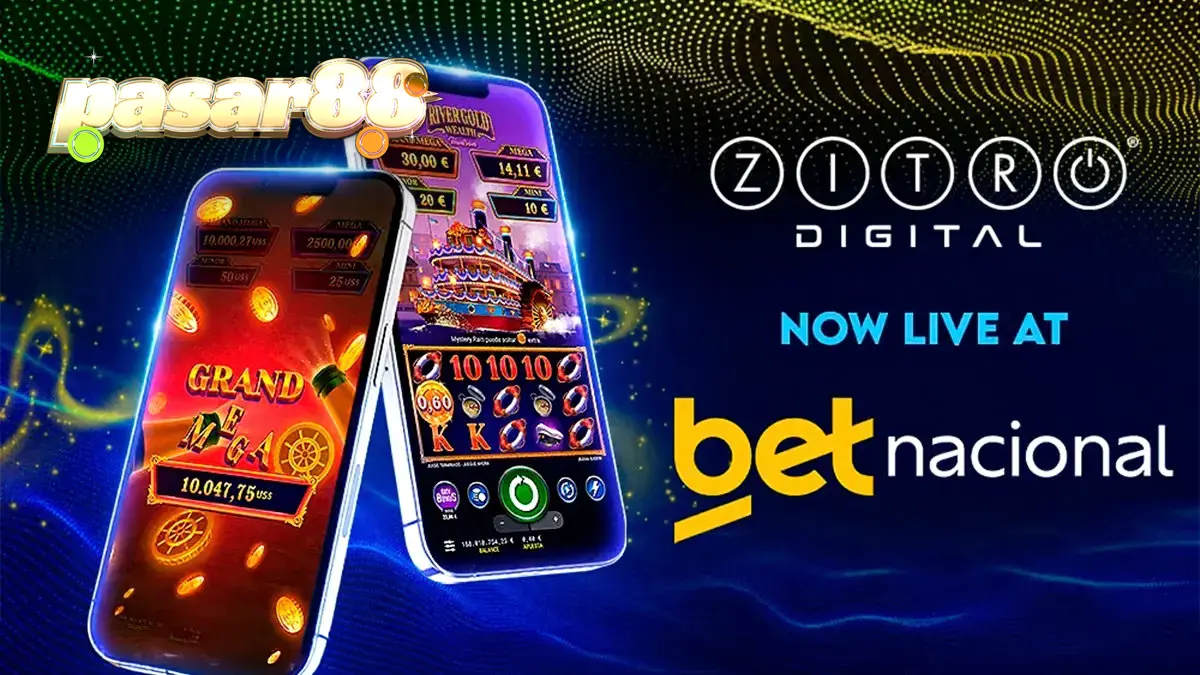Tampilan antarmuka permainan slot digital di perangkat seluler